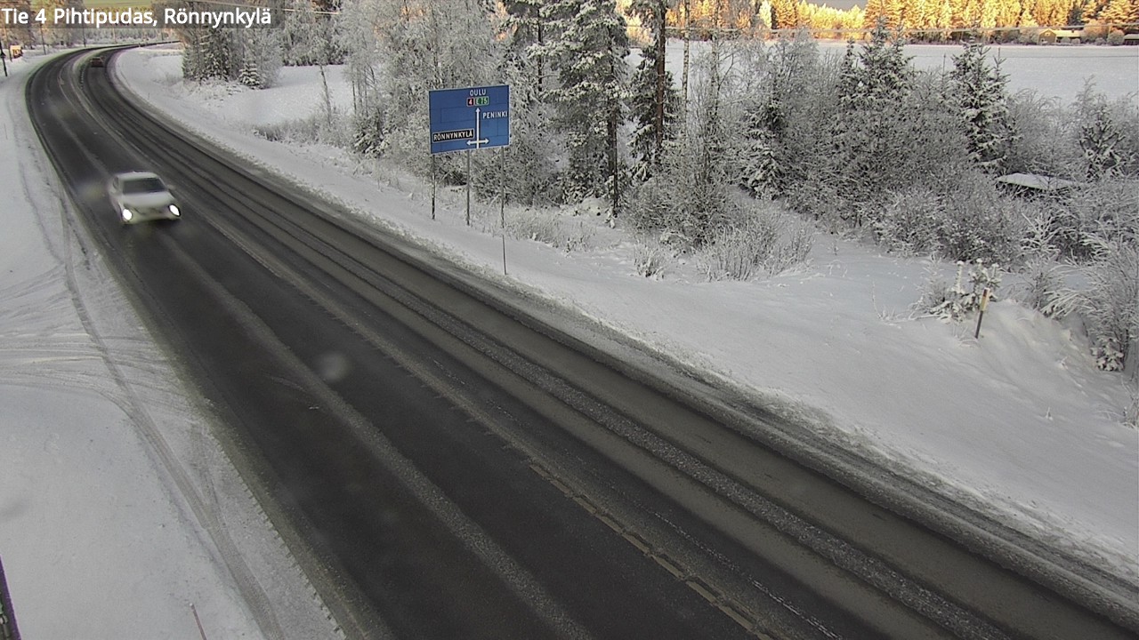 Weather Camera Image Väg 4 Pihtipudas, Rönnynkylä, Pihtipudas, Keski-Suomi