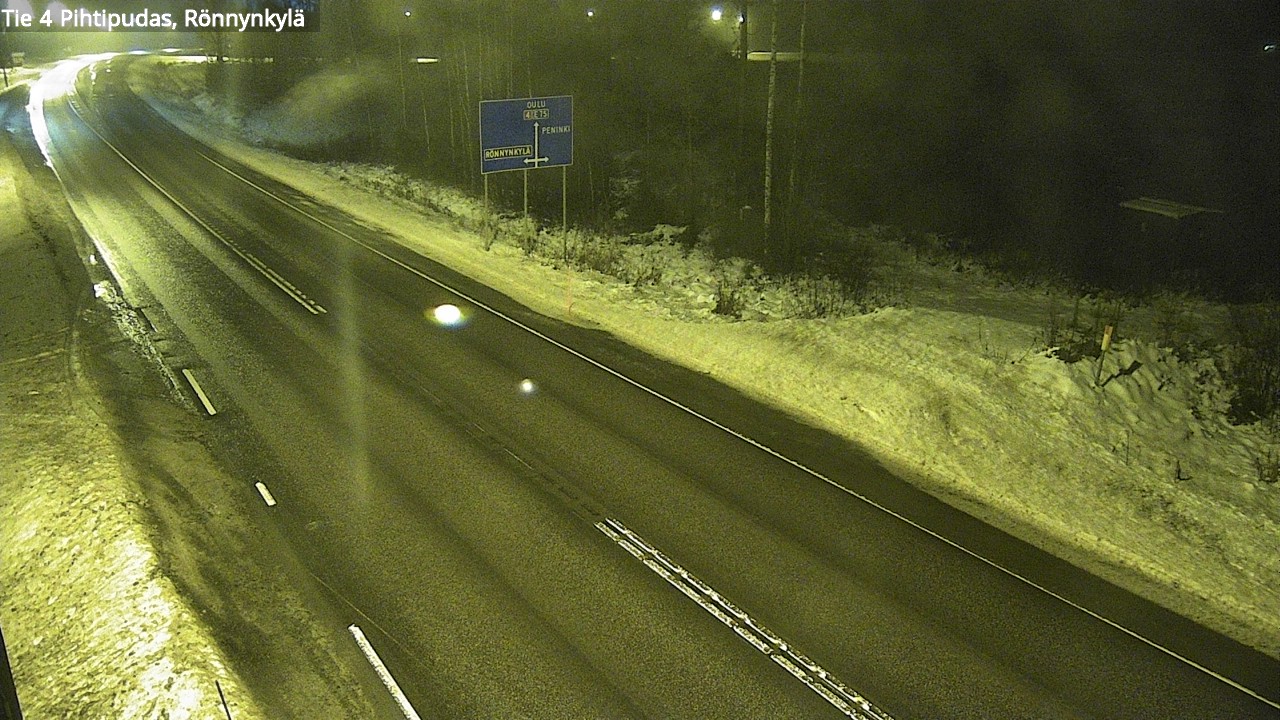 Weather Camera Image Väg 4 Pihtipudas, Rönnynkylä, Pihtipudas, Keski-Suomi