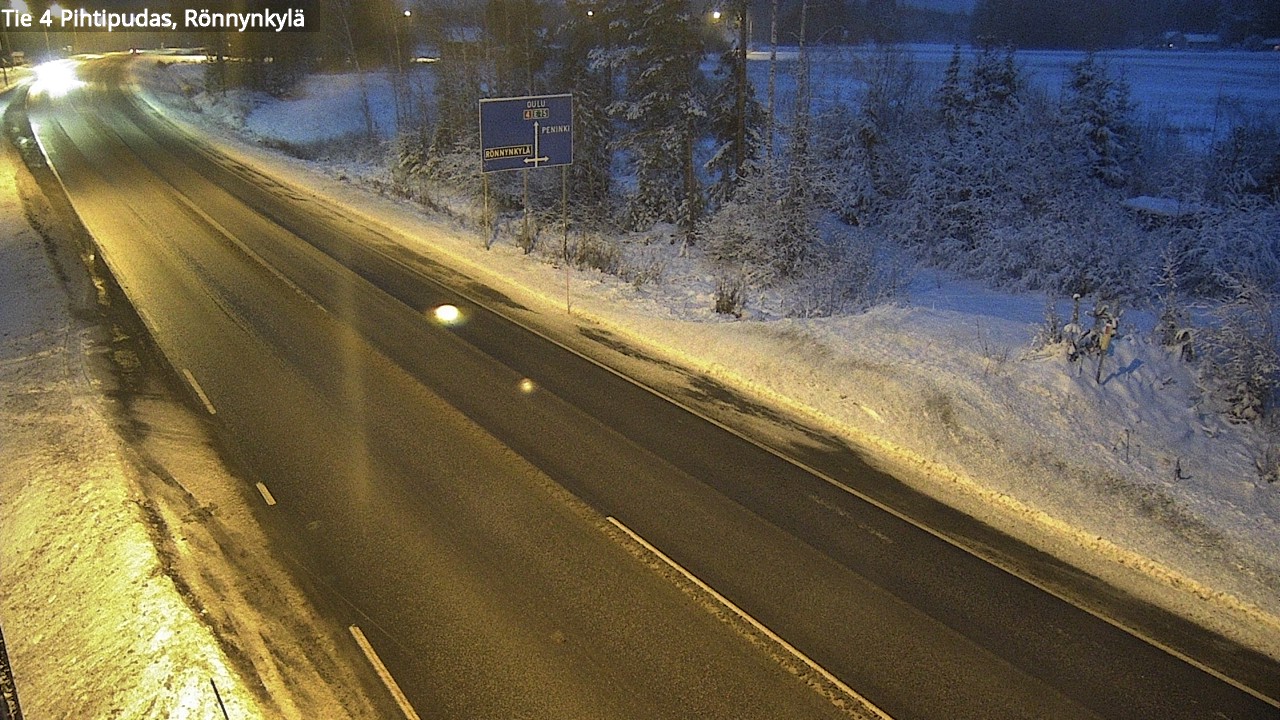 Weather Camera Image Väg 4 Pihtipudas, Rönnynkylä, Pihtipudas, Keski-Suomi