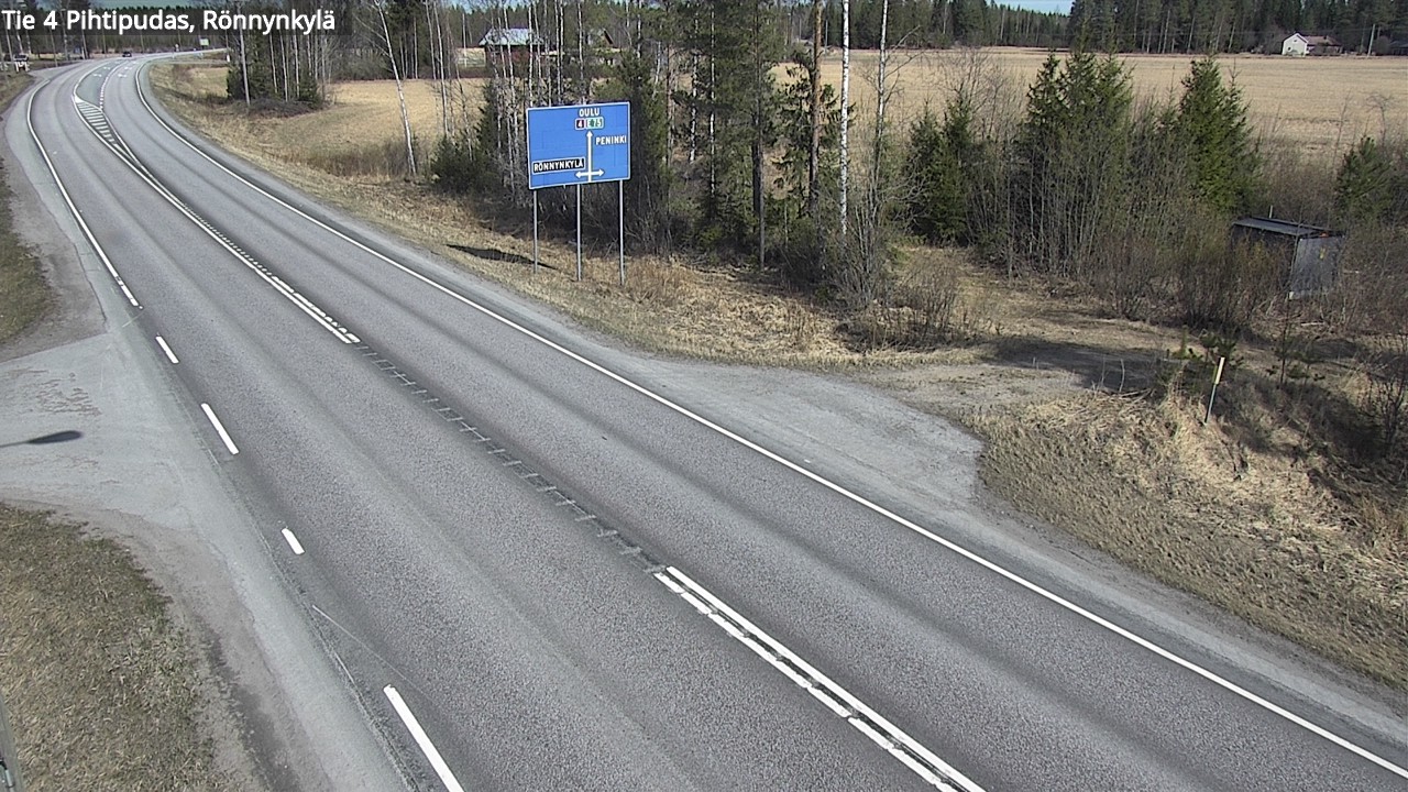 Weather Camera Image Väg 4 Pihtipudas, Rönnynkylä, Pihtipudas, Keski-Suomi