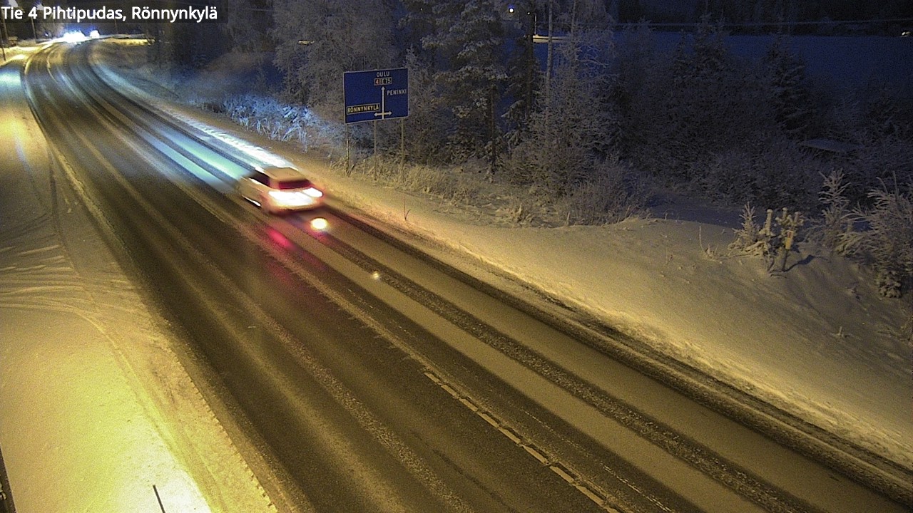 Weather Camera Image Väg 4 Pihtipudas, Rönnynkylä, Pihtipudas, Keski-Suomi