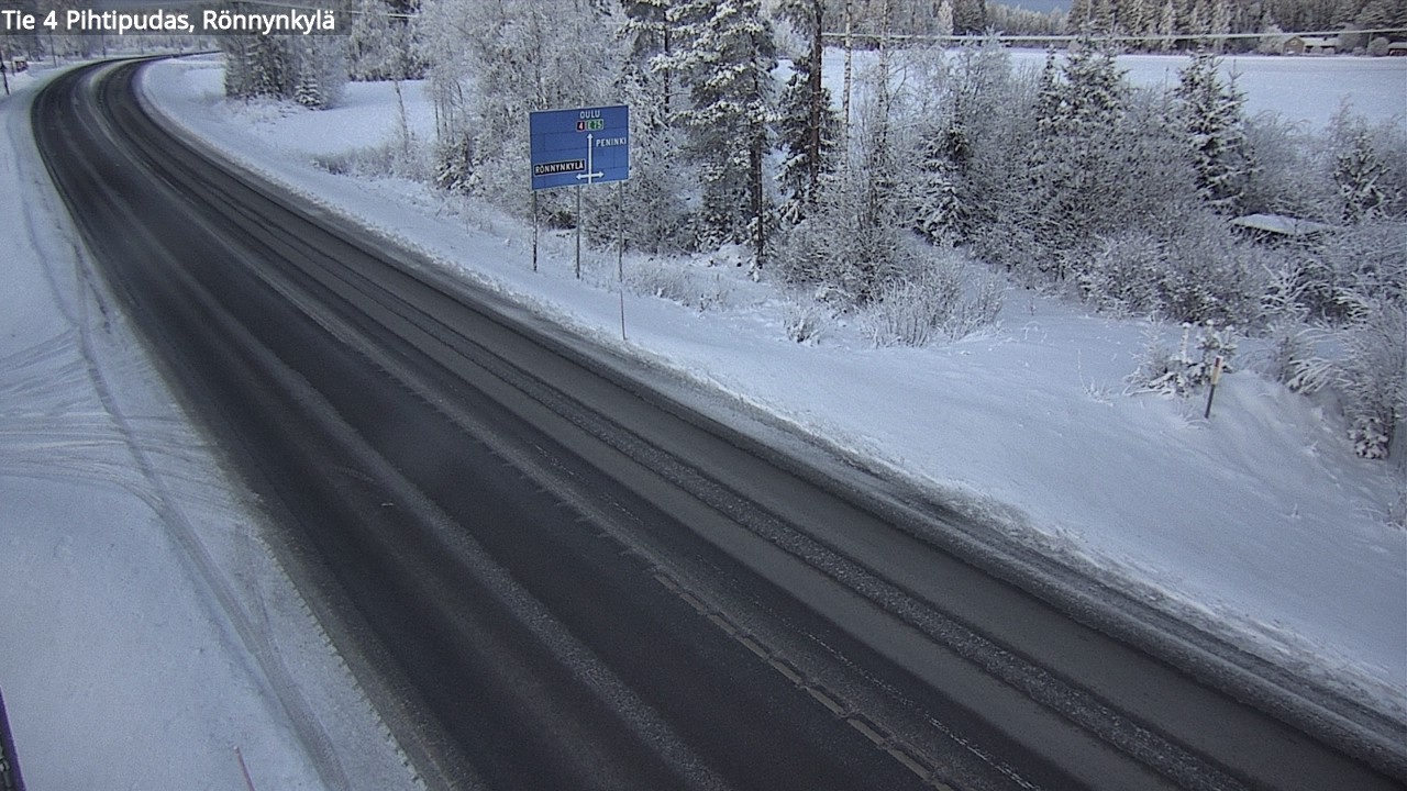 Weather Camera Image Väg 4 Pihtipudas, Rönnynkylä, Pihtipudas, Keski-Suomi