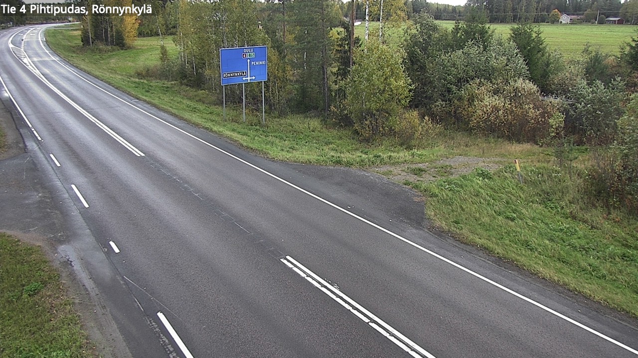 Weather Camera Image Road 4 Pihtipudas, Rönnynkylä, Pihtipudas, Keski-Suomi