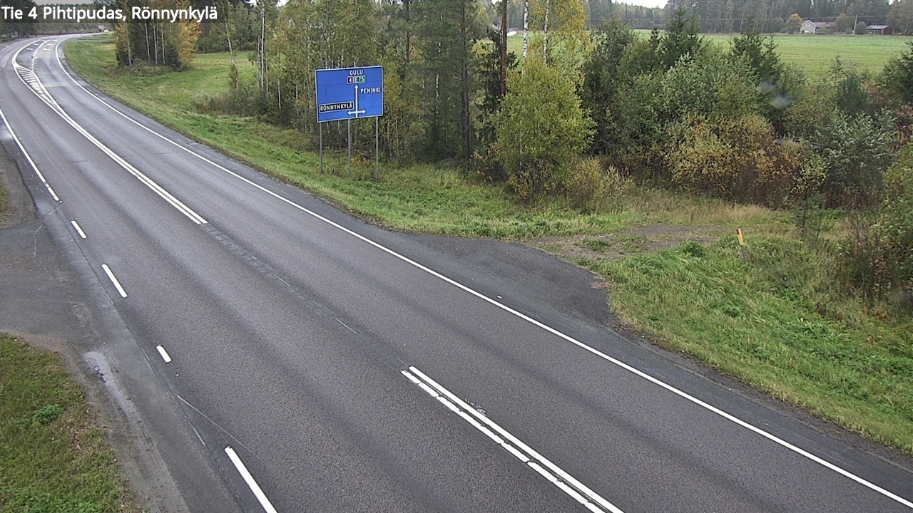 Weather Camera Image Väg 4 Pihtipudas, Rönnynkylä, Pihtipudas, Keski-Suomi
