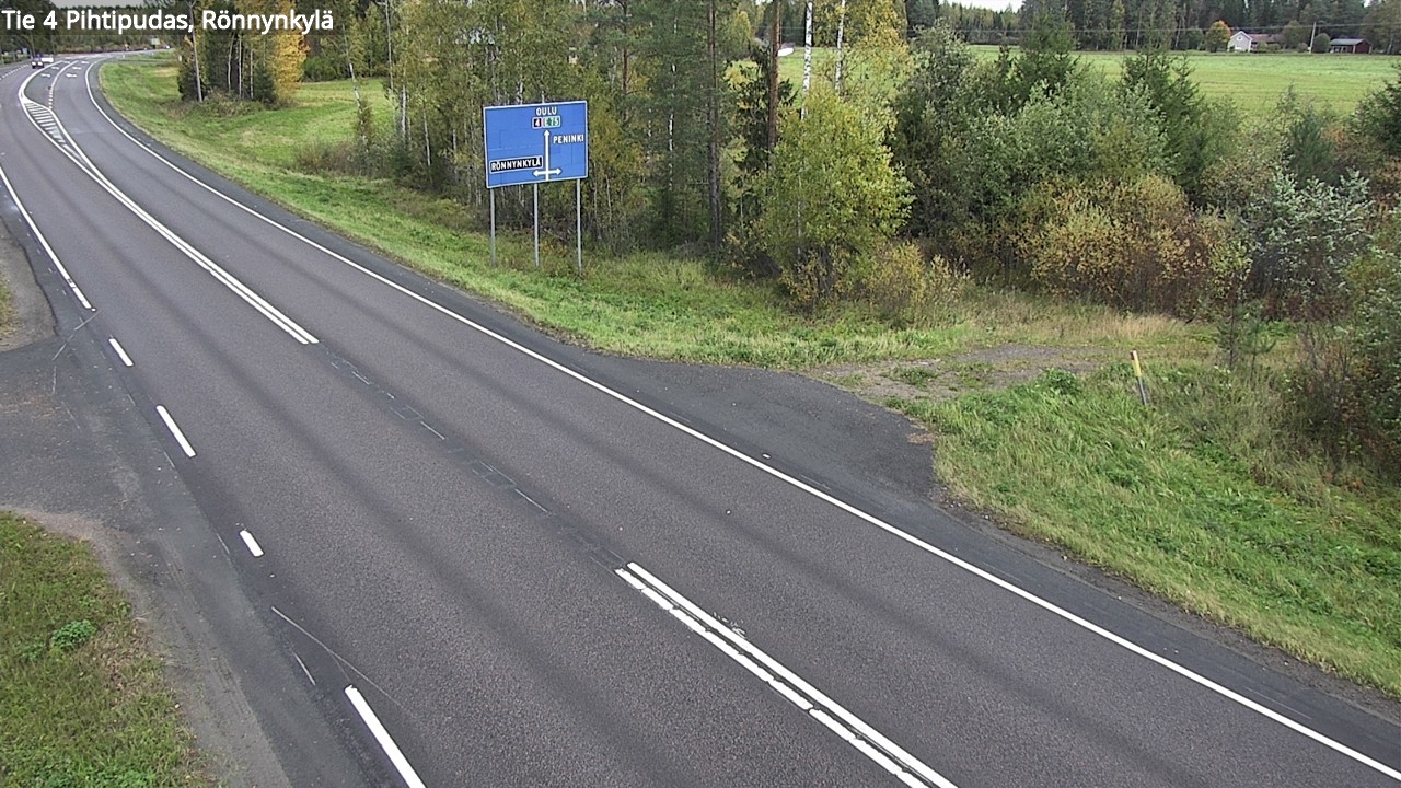 Weather Camera Image Väg 4 Pihtipudas, Rönnynkylä, Pihtipudas, Keski-Suomi