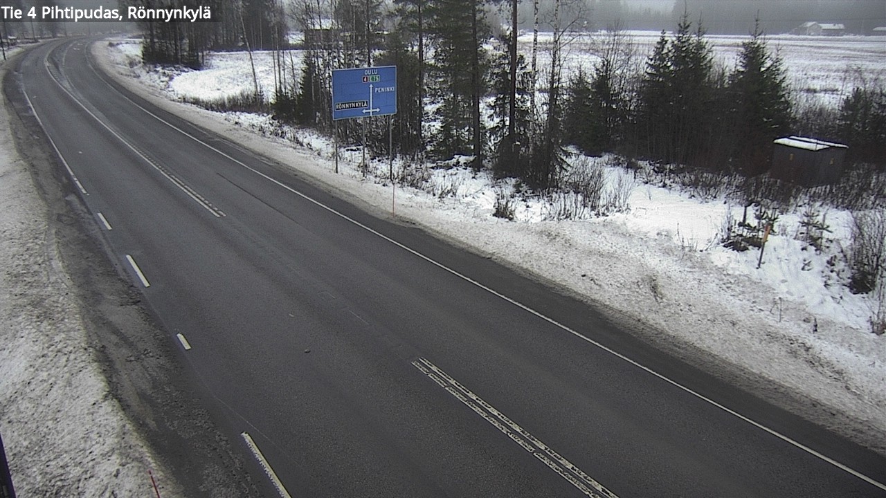 Weather Camera Image Väg 4 Pihtipudas, Rönnynkylä, Pihtipudas, Keski-Suomi