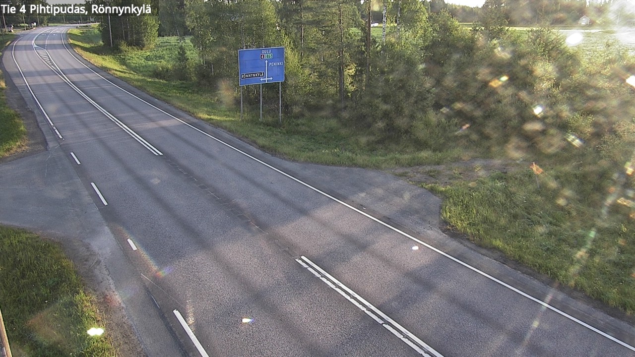 Weather Camera Image Väg 4 Pihtipudas, Rönnynkylä, Pihtipudas, Keski-Suomi