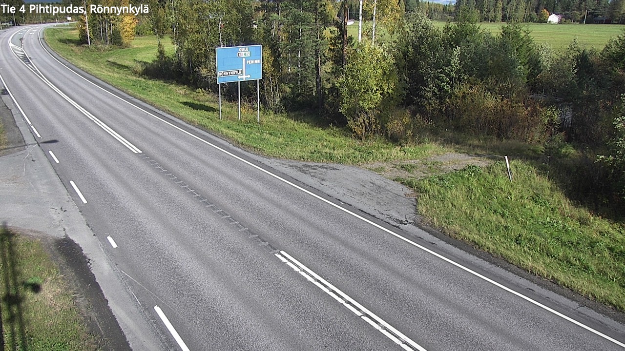 Weather Camera Image Väg 4 Pihtipudas, Rönnynkylä, Pihtipudas, Keski-Suomi