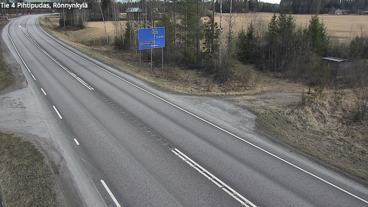 Weather Camera Image Väg 4 Pihtipudas, Rönnynkylä, Pihtipudas, Keski-Suomi