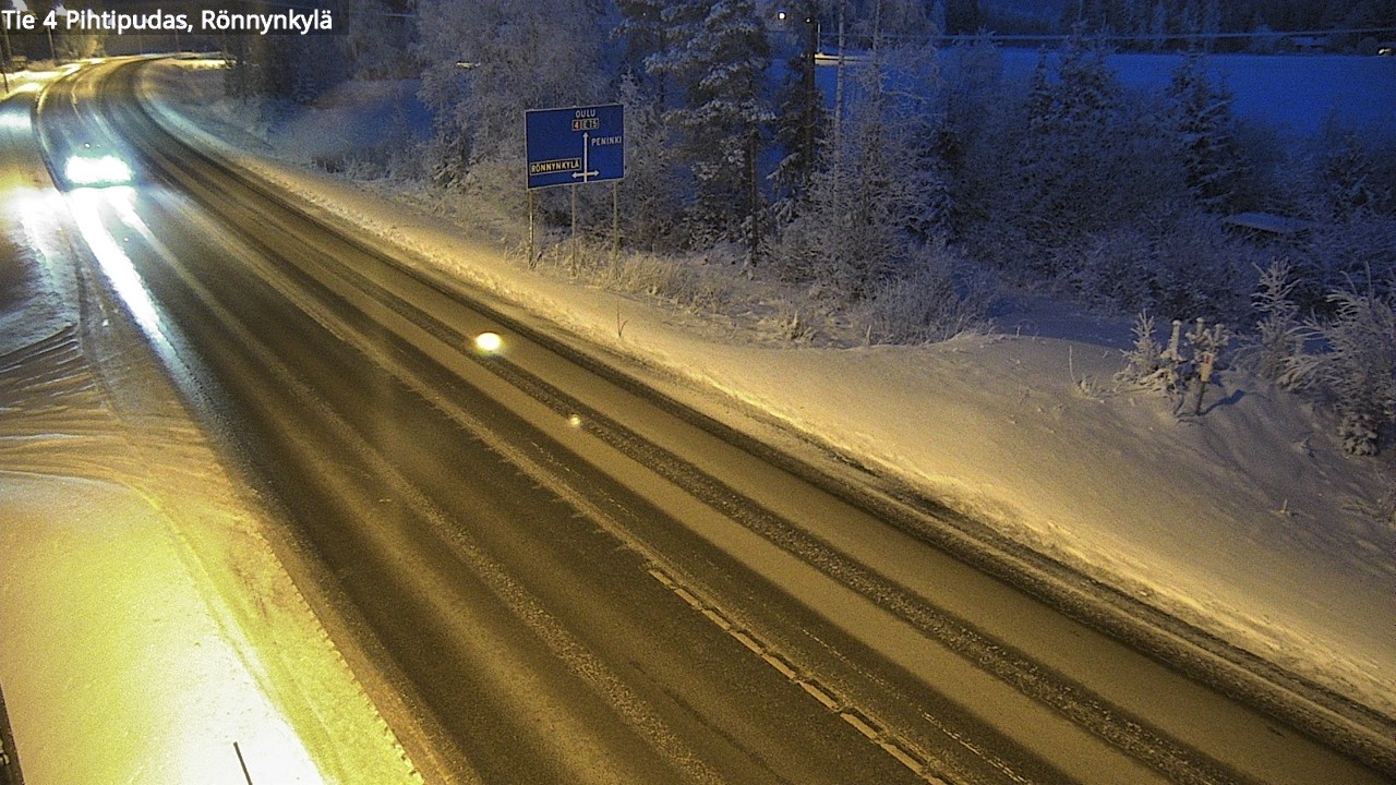 Weather Camera Image Väg 4 Pihtipudas, Rönnynkylä, Pihtipudas, Keski-Suomi