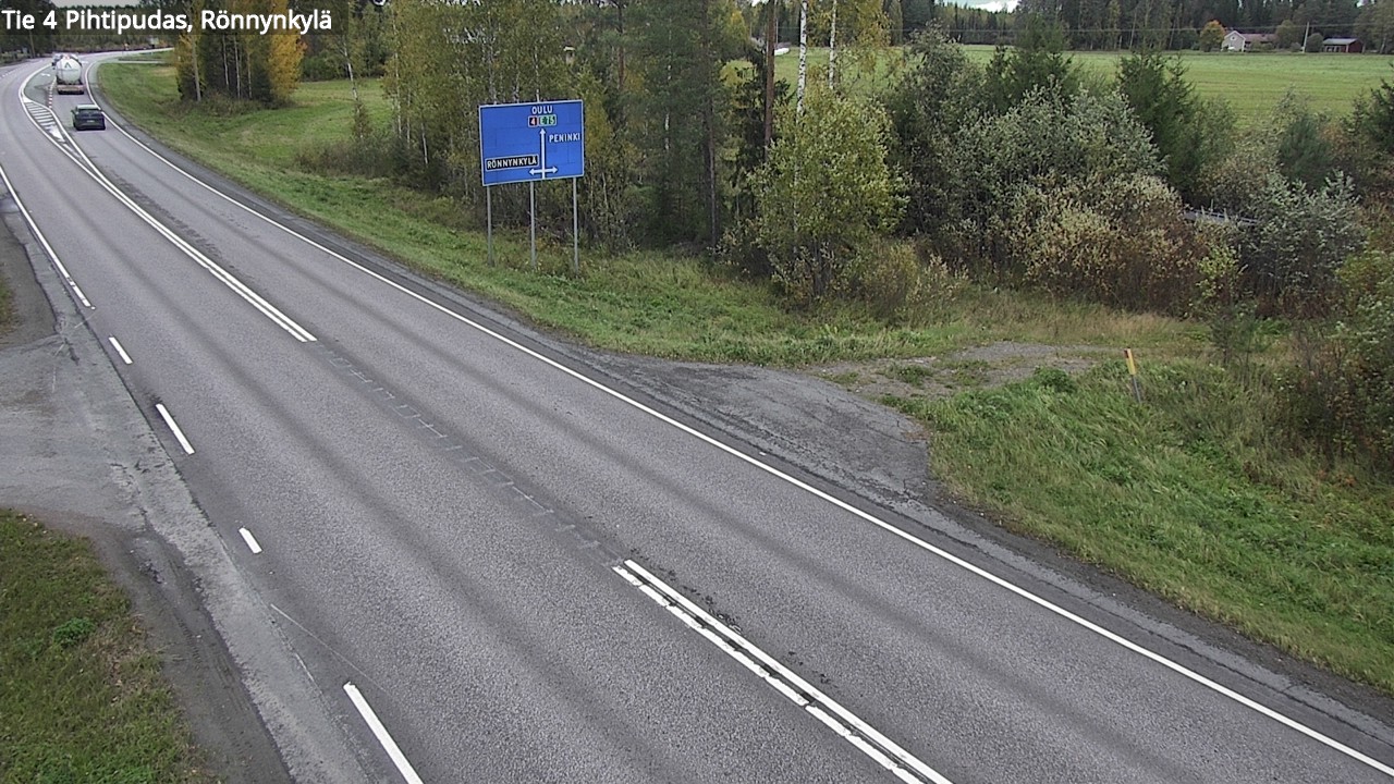Weather Camera Image Väg 4 Pihtipudas, Rönnynkylä, Pihtipudas, Keski-Suomi
