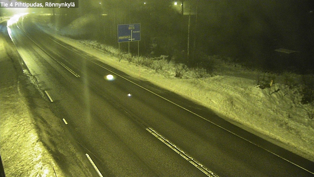 Weather Camera Image Väg 4 Pihtipudas, Rönnynkylä, Pihtipudas, Keski-Suomi