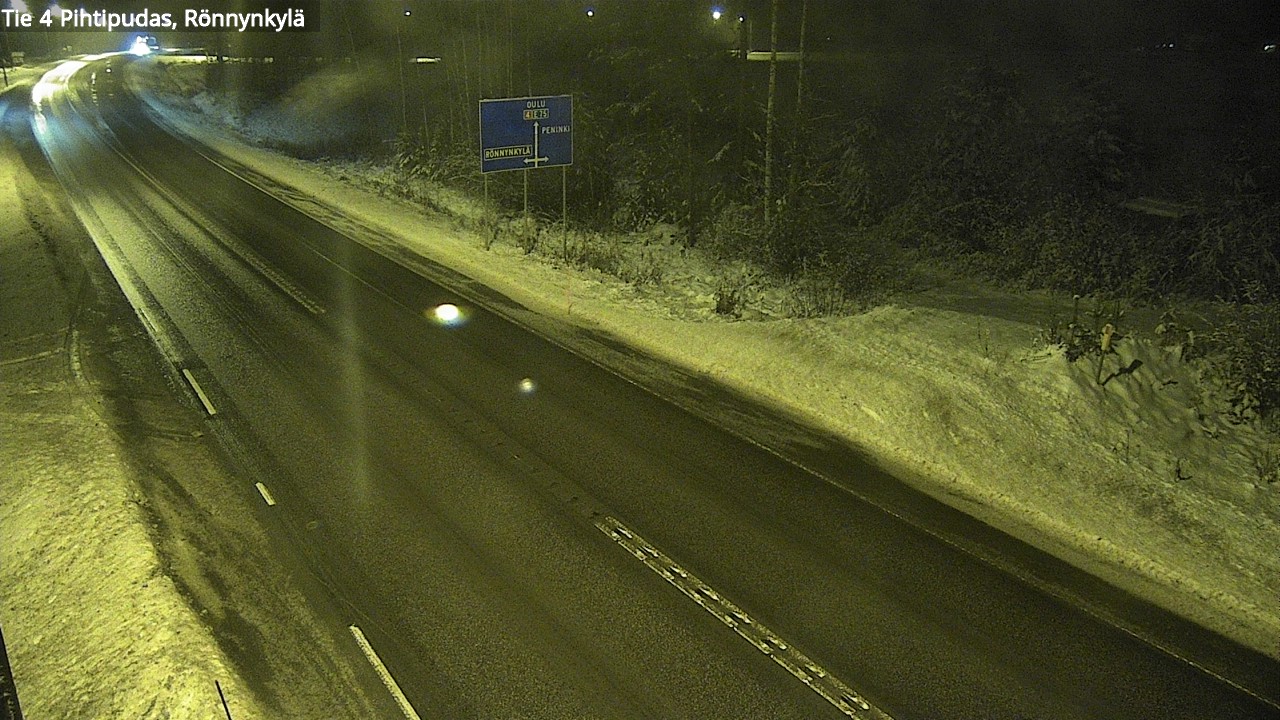 Weather Camera Image Väg 4 Pihtipudas, Rönnynkylä, Pihtipudas, Keski-Suomi