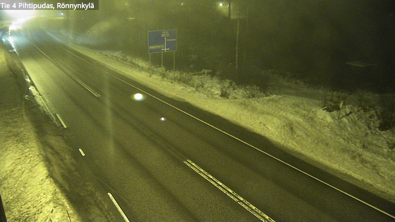 Weather Camera Image Väg 4 Pihtipudas, Rönnynkylä, Pihtipudas, Keski-Suomi