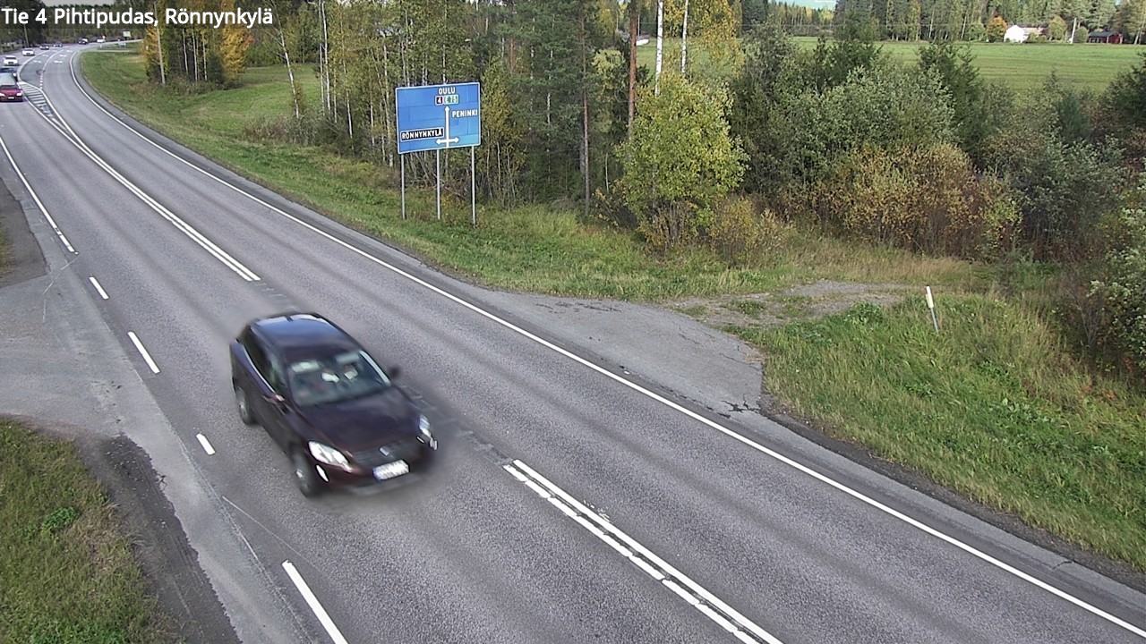 Weather Camera Image Väg 4 Pihtipudas, Rönnynkylä, Pihtipudas, Keski-Suomi