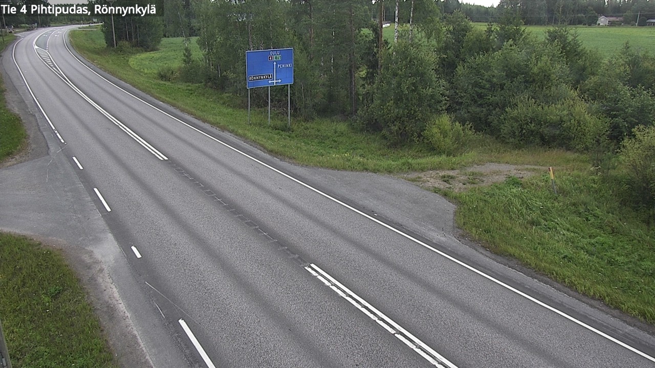 Weather Camera Image Väg 4 Pihtipudas, Rönnynkylä, Pihtipudas, Keski-Suomi