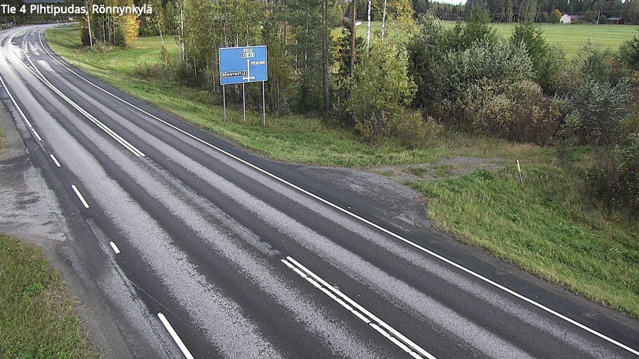 Weather Camera Image Väg 4 Pihtipudas, Rönnynkylä, Pihtipudas, Keski-Suomi