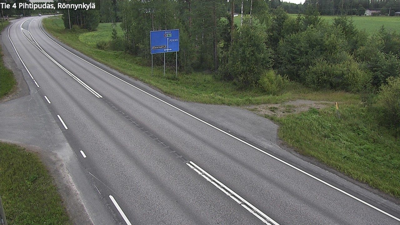 Weather Camera Image Väg 4 Pihtipudas, Rönnynkylä, Pihtipudas, Keski-Suomi
