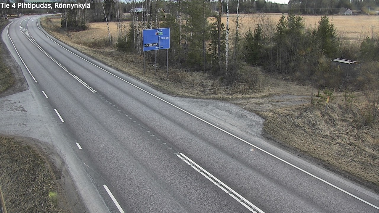 Weather Camera Image Road 4 Pihtipudas, Rönnynkylä, Pihtipudas, Keski-Suomi