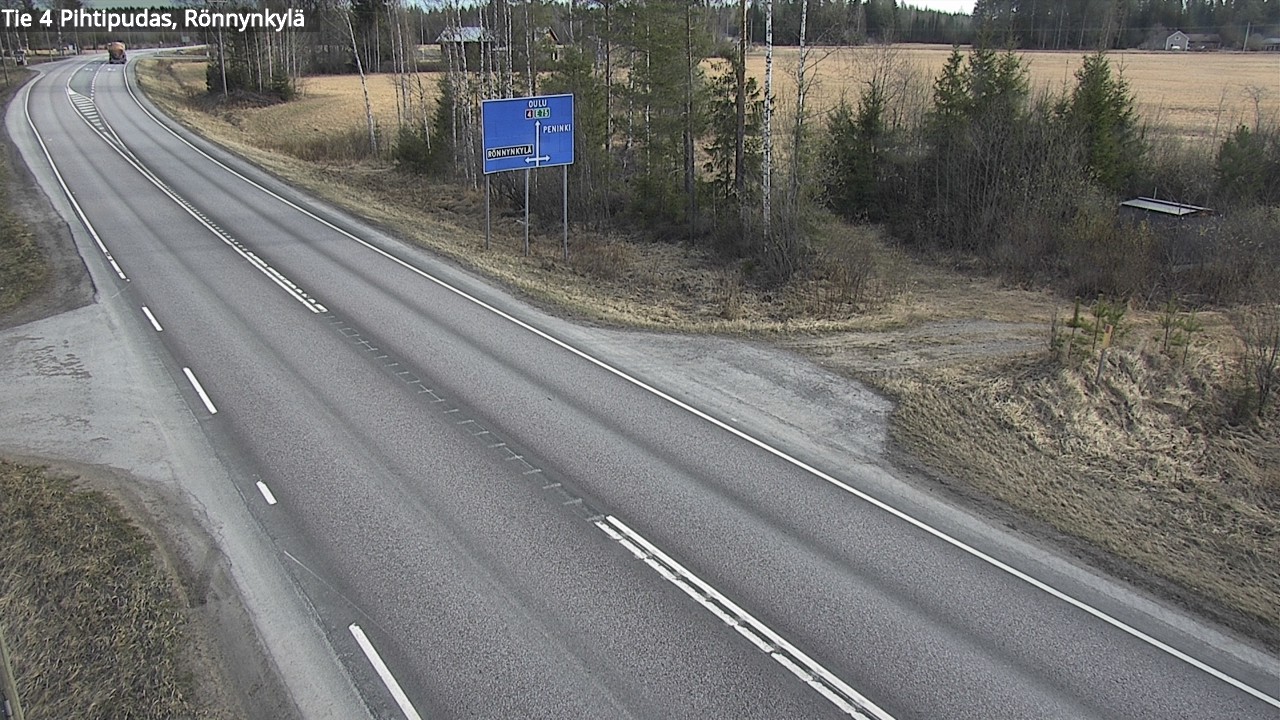 Weather Camera Image Väg 4 Pihtipudas, Rönnynkylä, Pihtipudas, Keski-Suomi