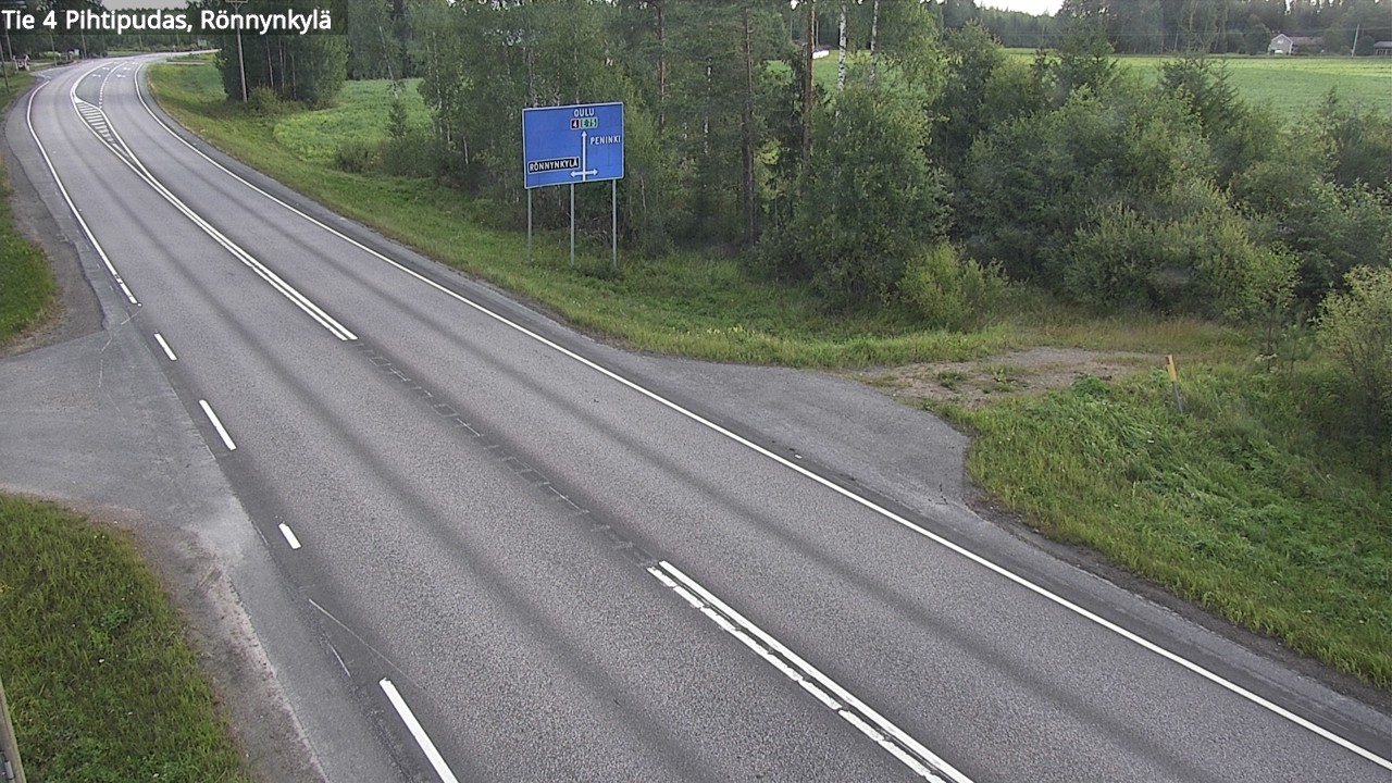 Weather Camera Image Väg 4 Pihtipudas, Rönnynkylä, Pihtipudas, Keski-Suomi