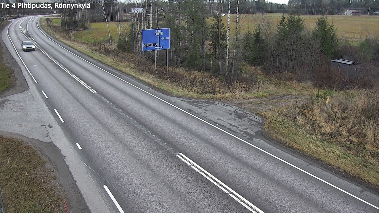 Weather Camera Image Väg 4 Pihtipudas, Rönnynkylä, Pihtipudas, Keski-Suomi