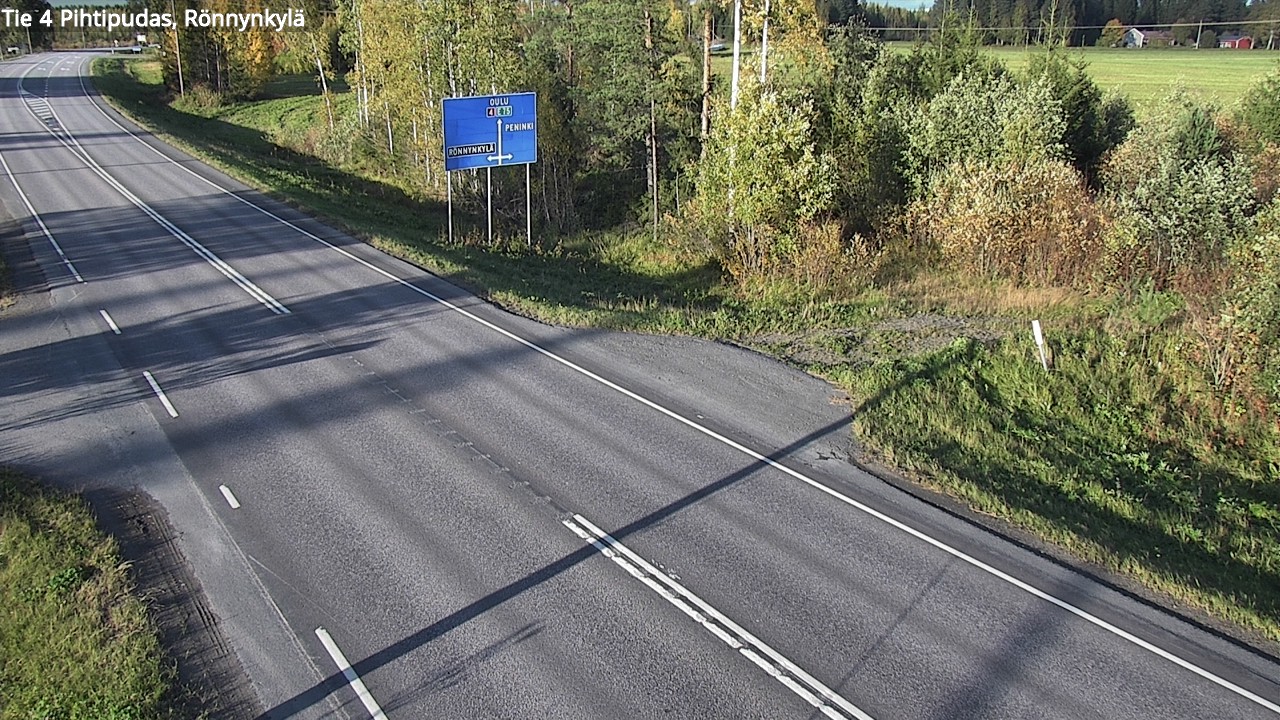Weather Camera Image Väg 4 Pihtipudas, Rönnynkylä, Pihtipudas, Keski-Suomi
