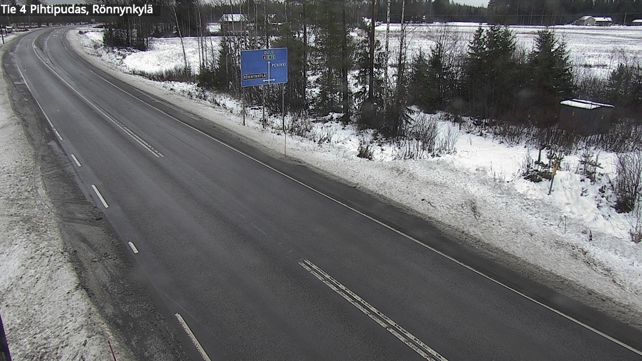 Weather Camera Image Väg 4 Pihtipudas, Rönnynkylä, Pihtipudas, Keski-Suomi