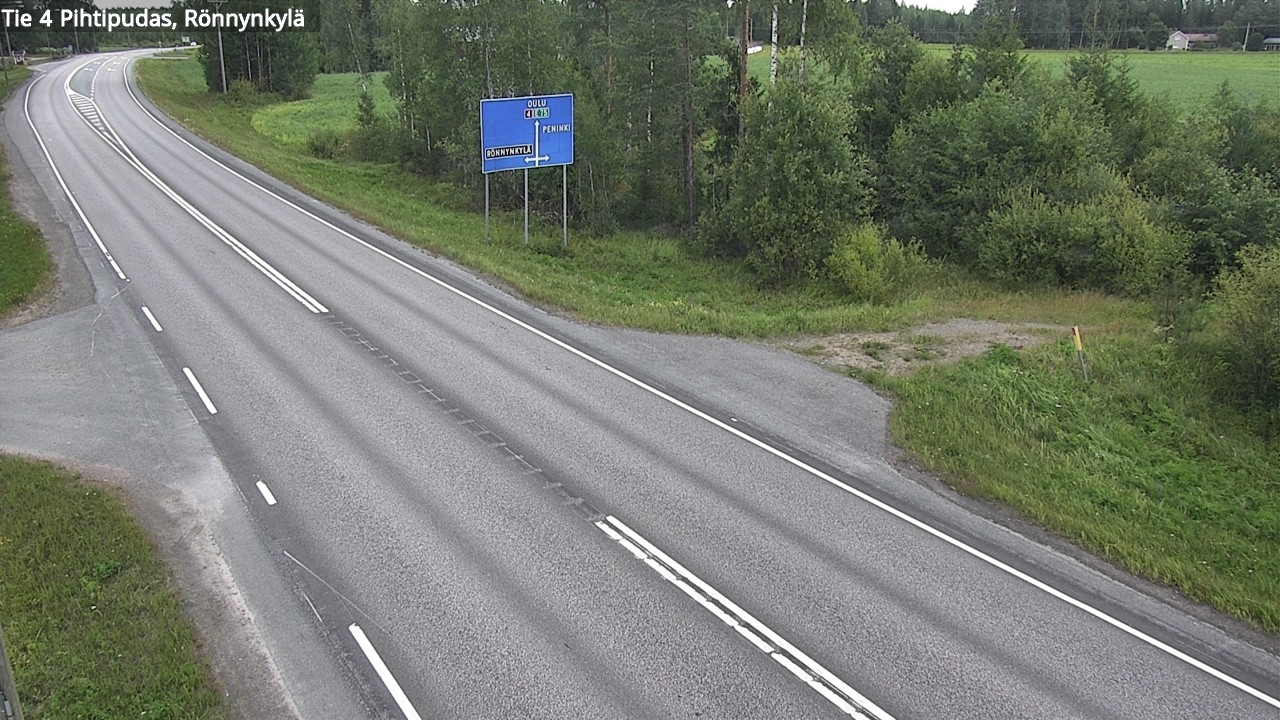 Weather Camera Image Väg 4 Pihtipudas, Rönnynkylä, Pihtipudas, Keski-Suomi