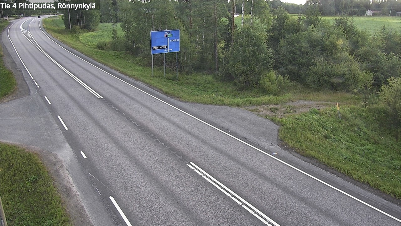 Weather Camera Image Väg 4 Pihtipudas, Rönnynkylä, Pihtipudas, Keski-Suomi