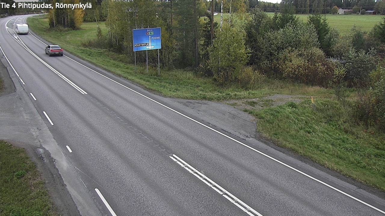Weather Camera Image Väg 4 Pihtipudas, Rönnynkylä, Pihtipudas, Keski-Suomi