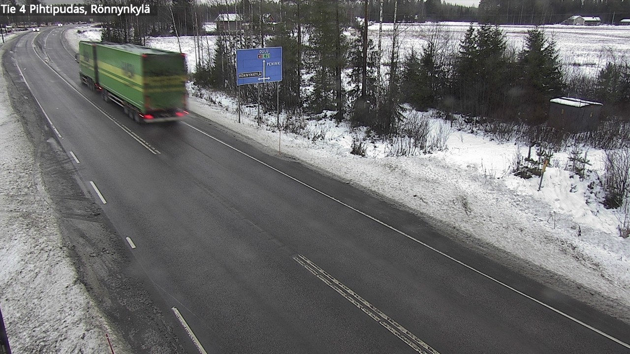 Weather Camera Image Väg 4 Pihtipudas, Rönnynkylä, Pihtipudas, Keski-Suomi