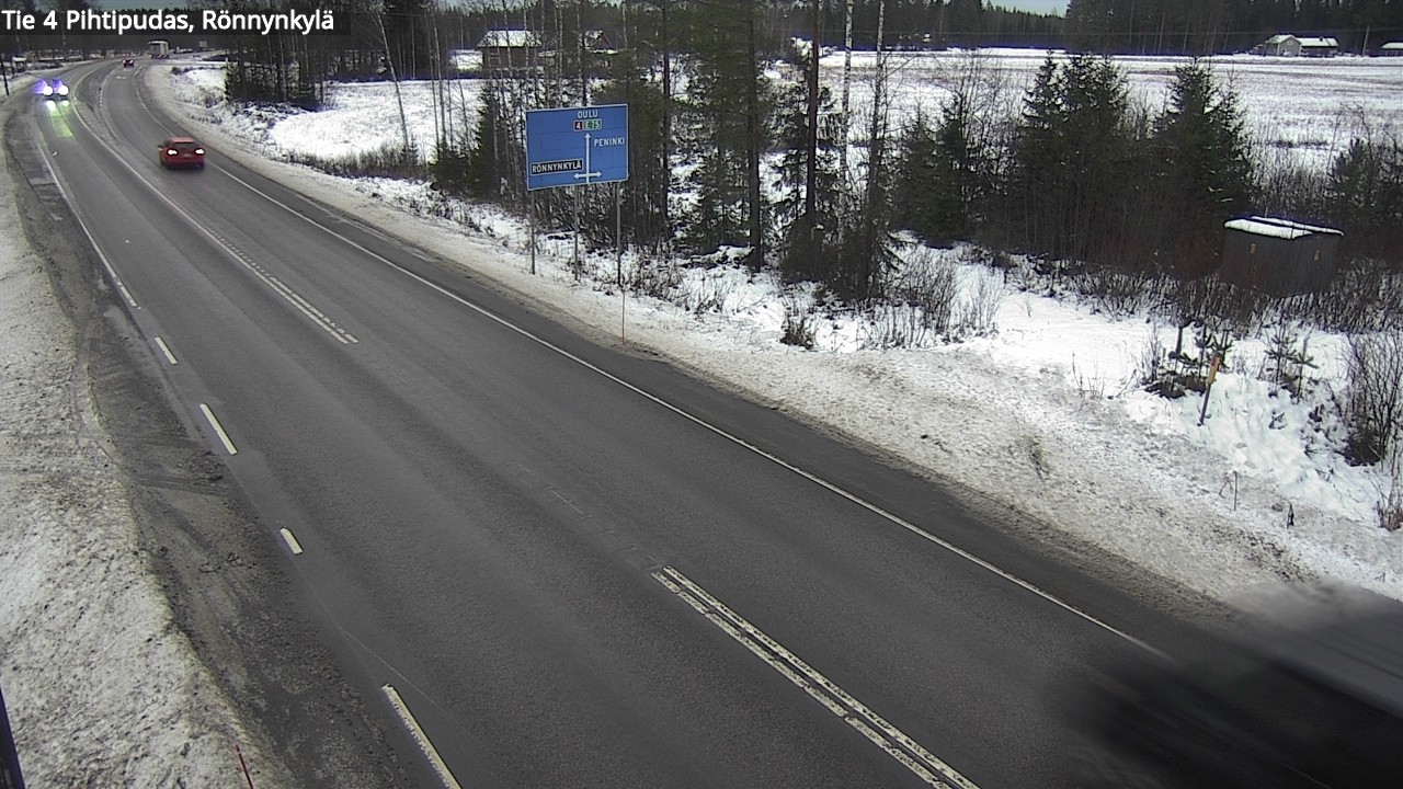 Weather Camera Image Väg 4 Pihtipudas, Rönnynkylä, Pihtipudas, Keski-Suomi