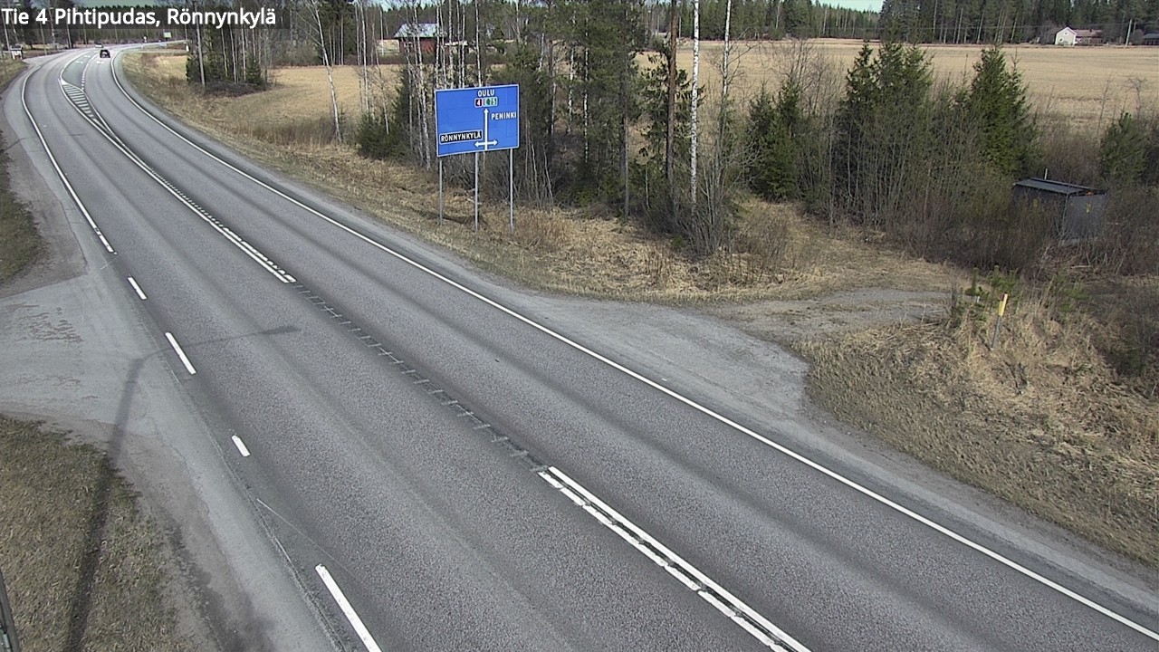 Weather Camera Image Väg 4 Pihtipudas, Rönnynkylä, Pihtipudas, Keski-Suomi