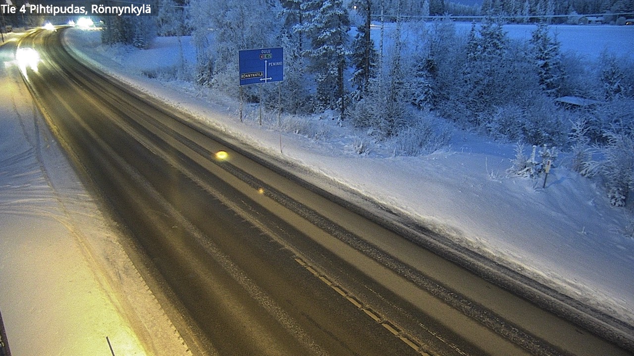 Weather Camera Image Väg 4 Pihtipudas, Rönnynkylä, Pihtipudas, Keski-Suomi