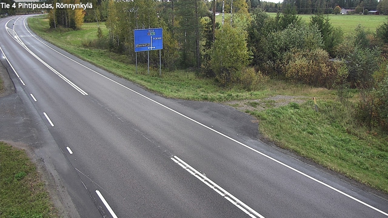 Weather Camera Image Road 4 Pihtipudas, Rönnynkylä, Pihtipudas, Keski-Suomi