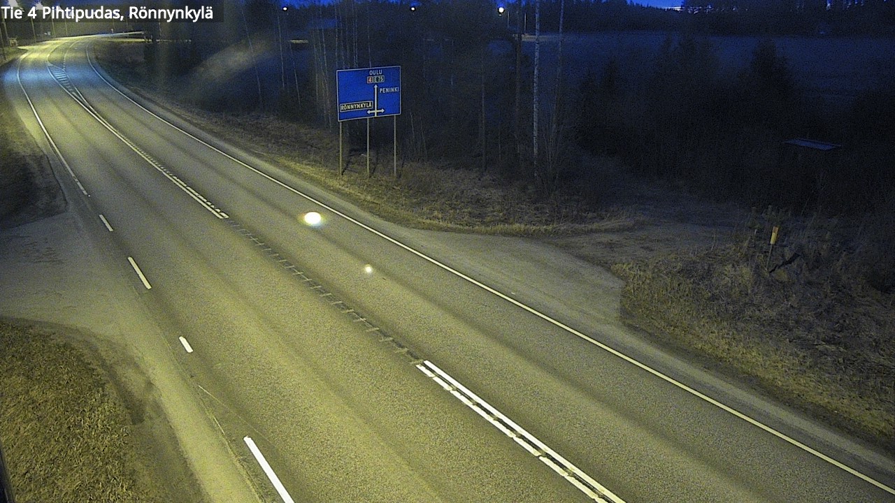 Weather Camera Image Road 4 Pihtipudas, Rönnynkylä, Pihtipudas, Keski-Suomi