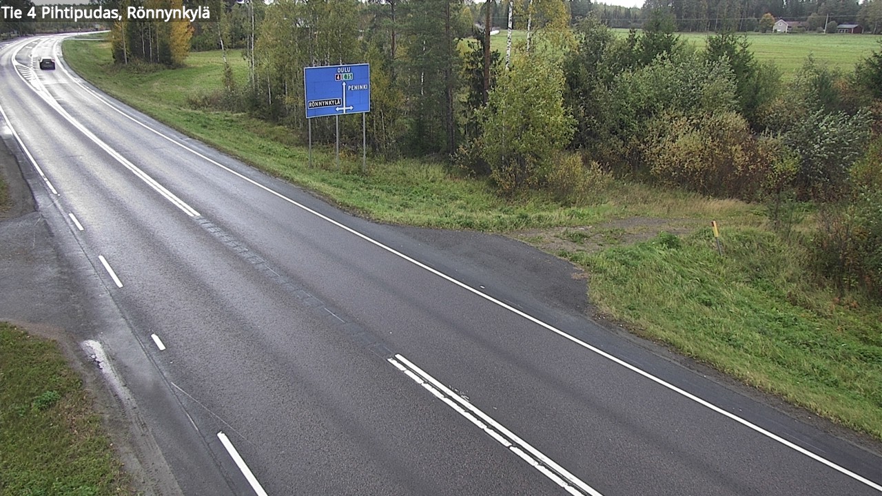 Weather Camera Image Väg 4 Pihtipudas, Rönnynkylä, Pihtipudas, Keski-Suomi