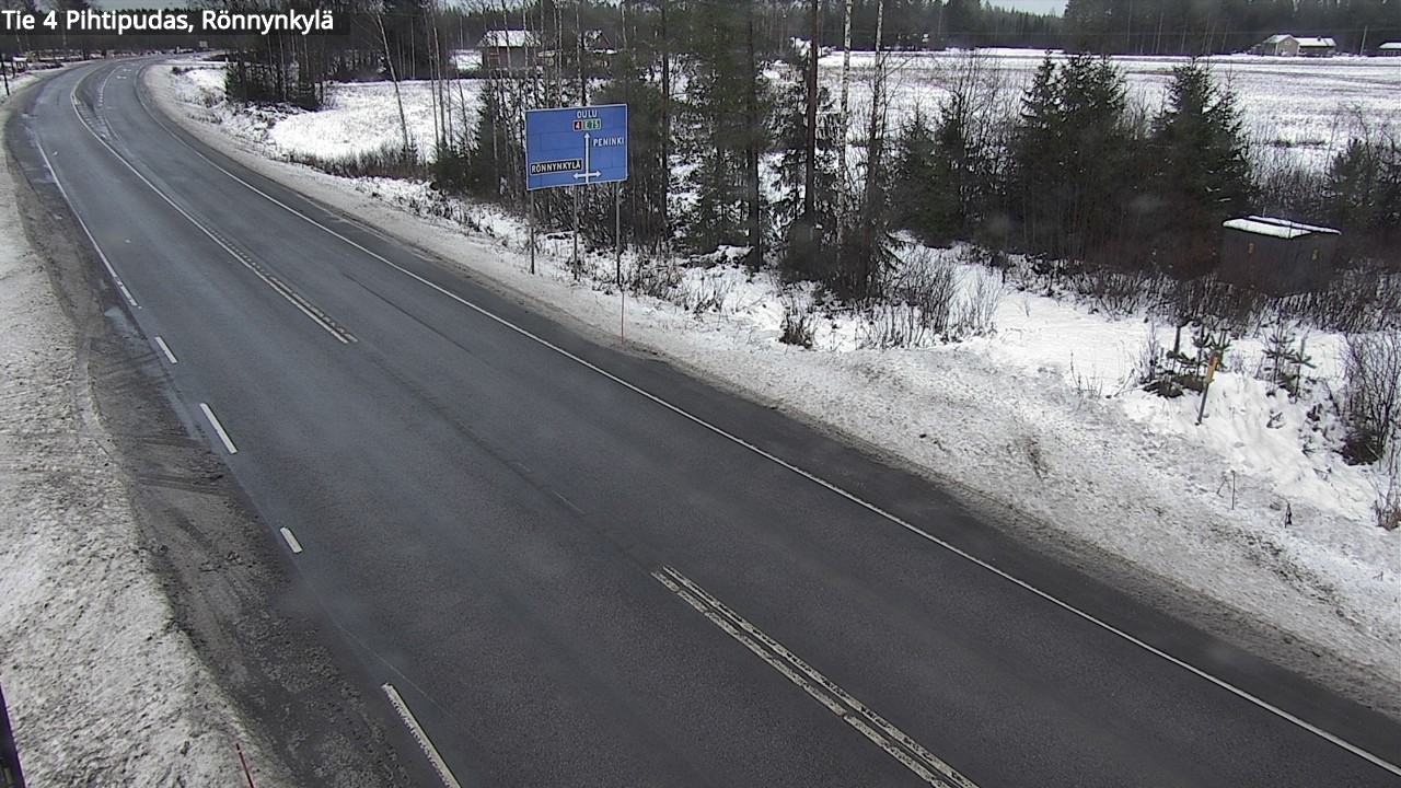 Weather Camera Image Väg 4 Pihtipudas, Rönnynkylä, Pihtipudas, Keski-Suomi