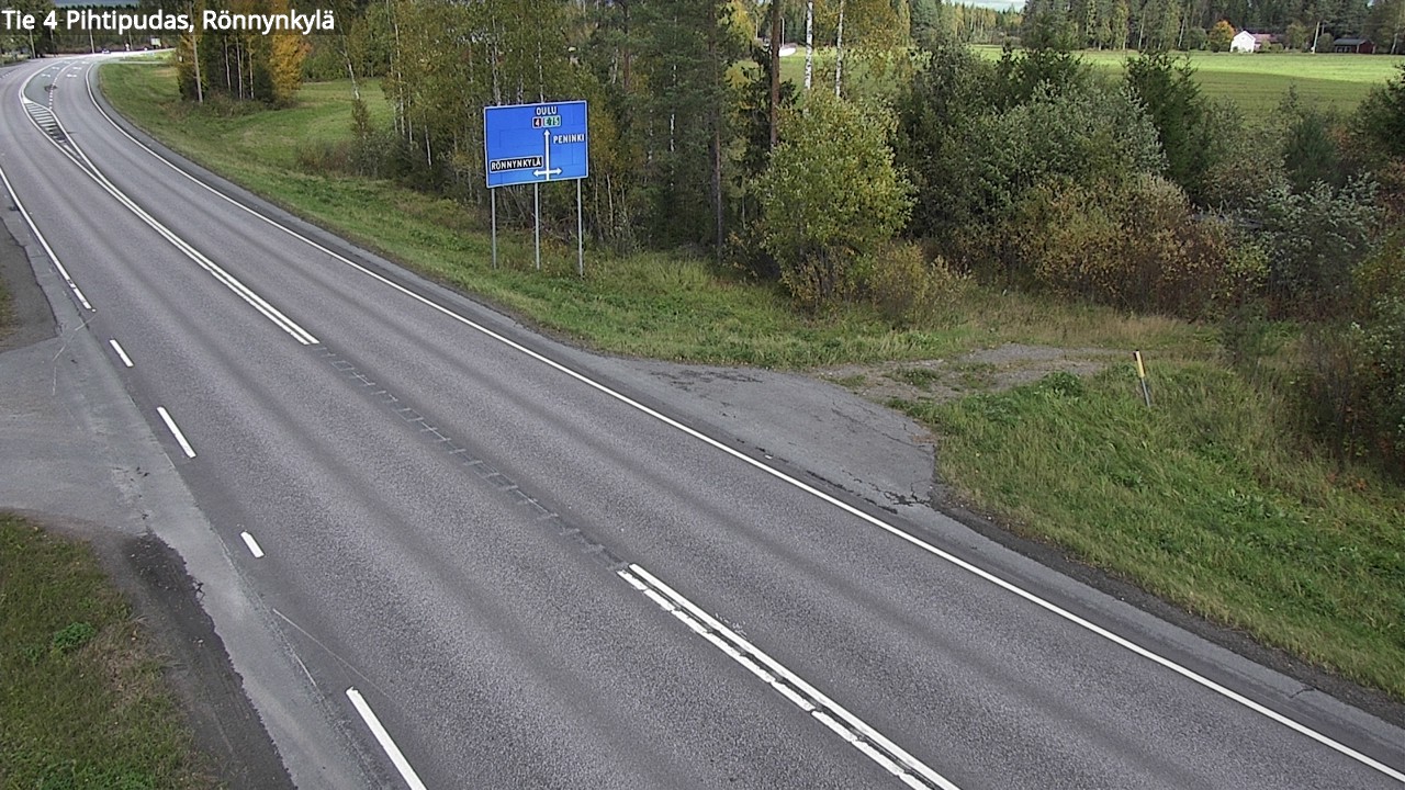 Weather Camera Image Väg 4 Pihtipudas, Rönnynkylä, Pihtipudas, Keski-Suomi