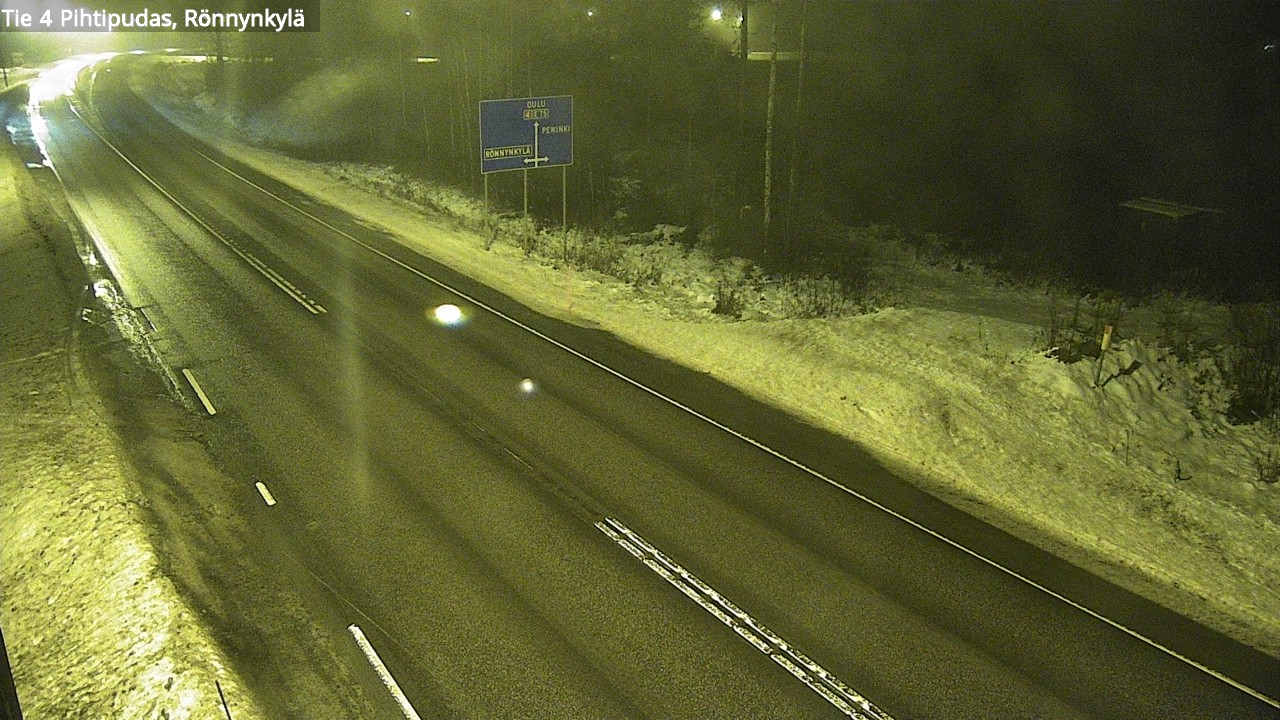 Weather Camera Image Väg 4 Pihtipudas, Rönnynkylä, Pihtipudas, Keski-Suomi