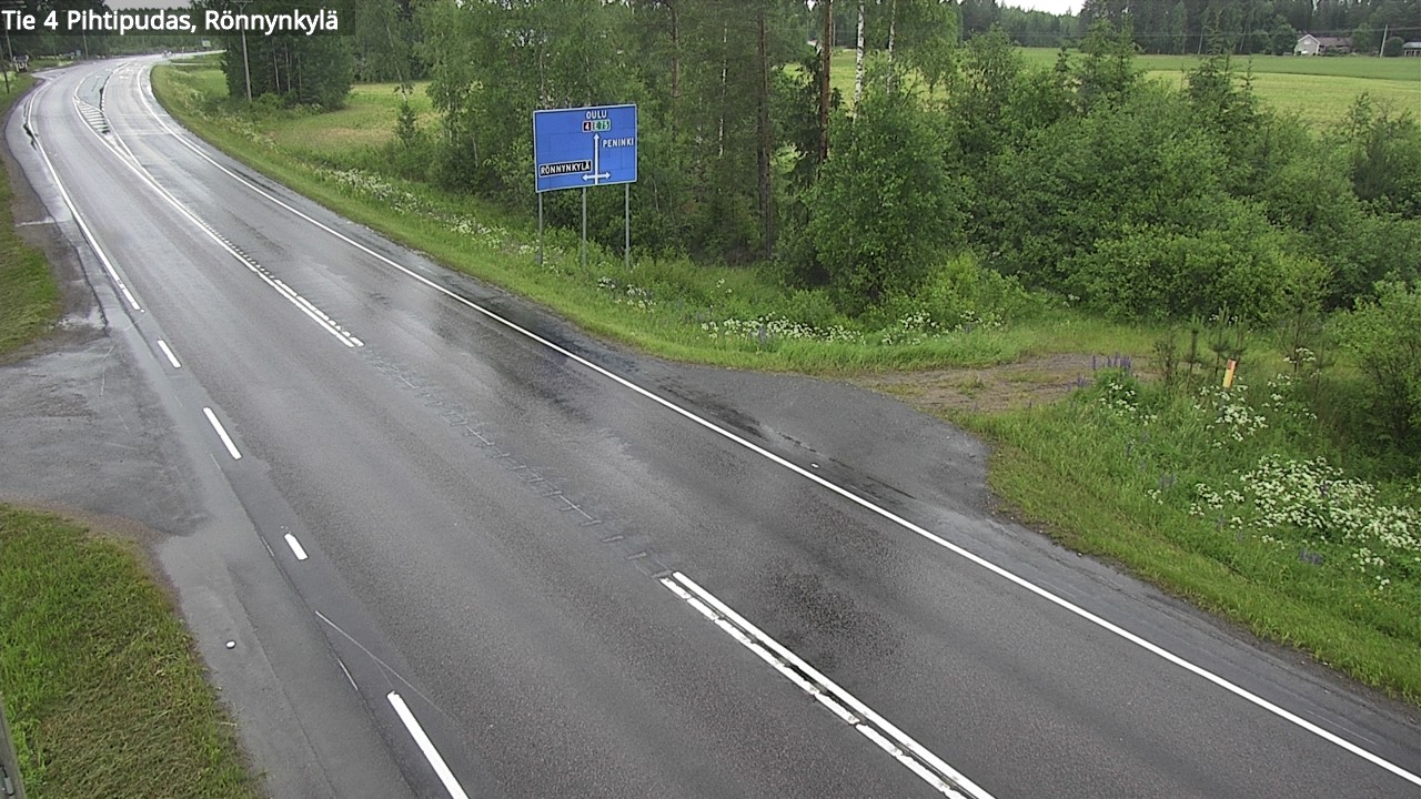 Weather Camera Image Väg 4 Pihtipudas, Rönnynkylä, Pihtipudas, Keski-Suomi