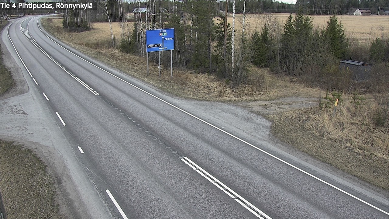 Weather Camera Image Väg 4 Pihtipudas, Rönnynkylä, Pihtipudas, Keski-Suomi