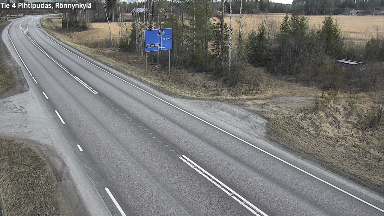 Weather Camera Image Väg 4 Pihtipudas, Rönnynkylä, Pihtipudas, Keski-Suomi