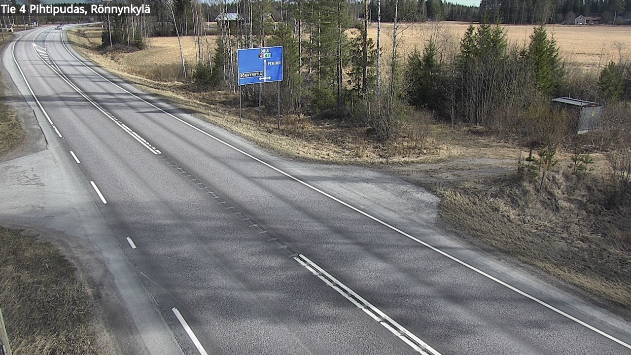 Weather Camera Image Väg 4 Pihtipudas, Rönnynkylä, Pihtipudas, Keski-Suomi