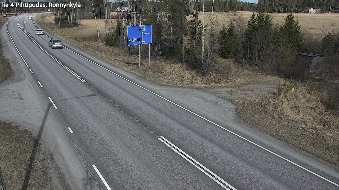 Weather Camera Image Väg 4 Pihtipudas, Rönnynkylä, Pihtipudas, Keski-Suomi