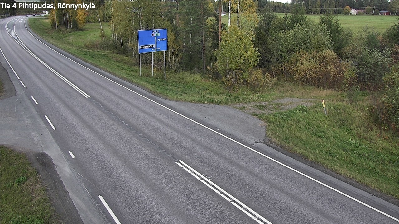 Weather Camera Image Väg 4 Pihtipudas, Rönnynkylä, Pihtipudas, Keski-Suomi