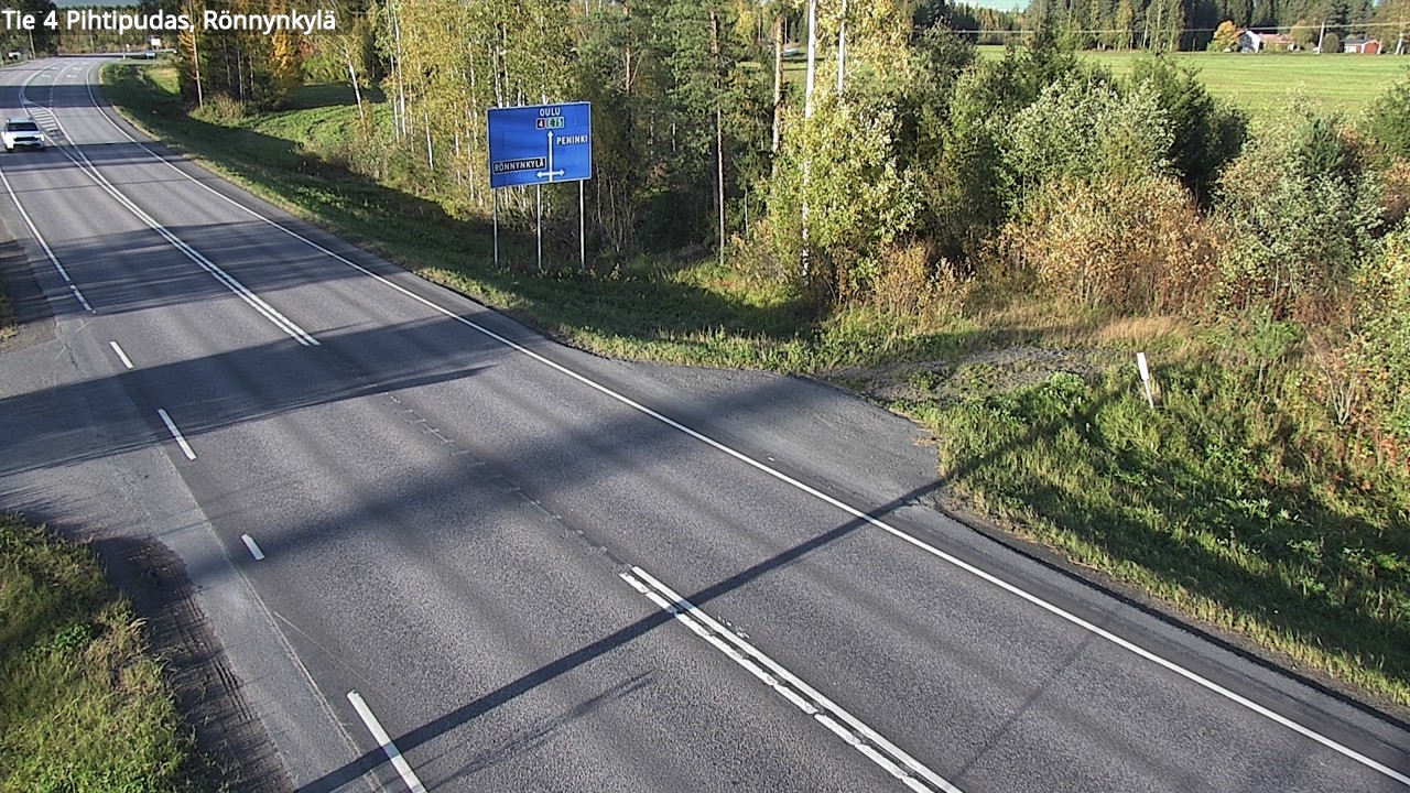 Weather Camera Image Väg 4 Pihtipudas, Rönnynkylä, Pihtipudas, Keski-Suomi