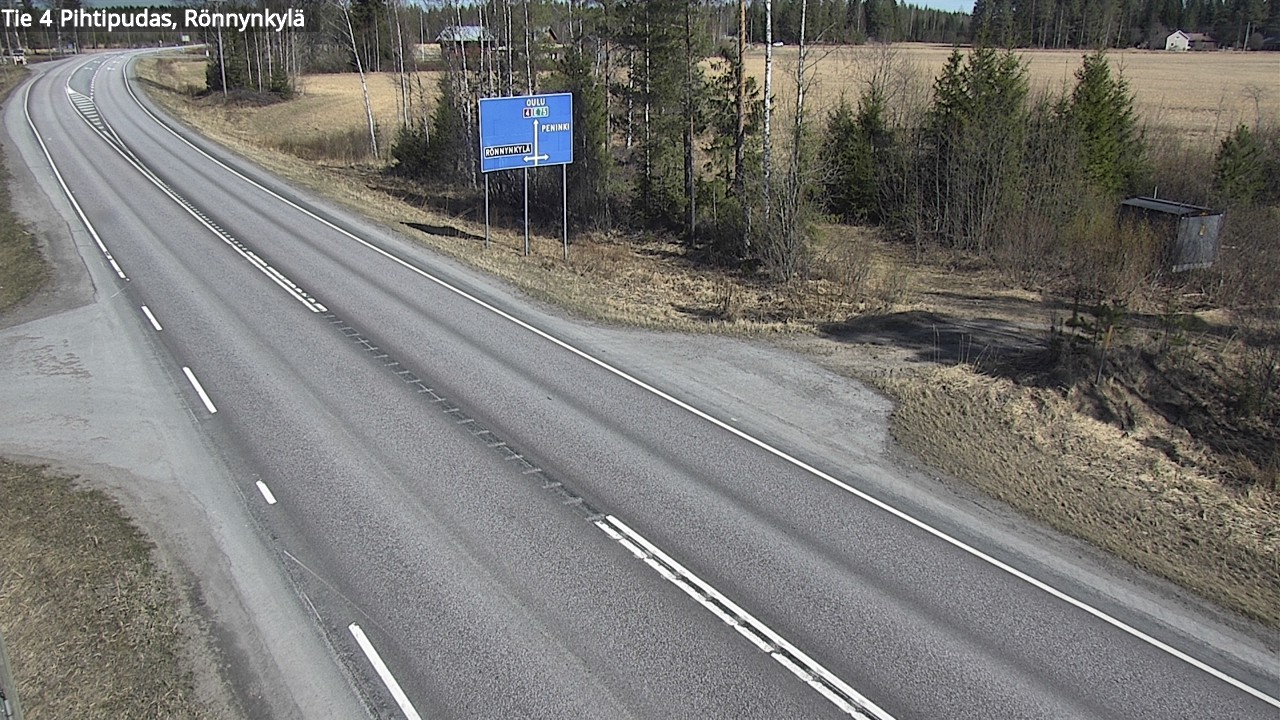 Weather Camera Image Väg 4 Pihtipudas, Rönnynkylä, Pihtipudas, Keski-Suomi