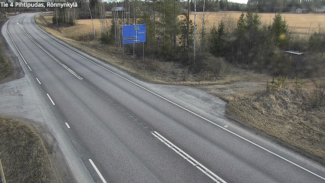 Weather Camera Image Väg 4 Pihtipudas, Rönnynkylä, Pihtipudas, Keski-Suomi